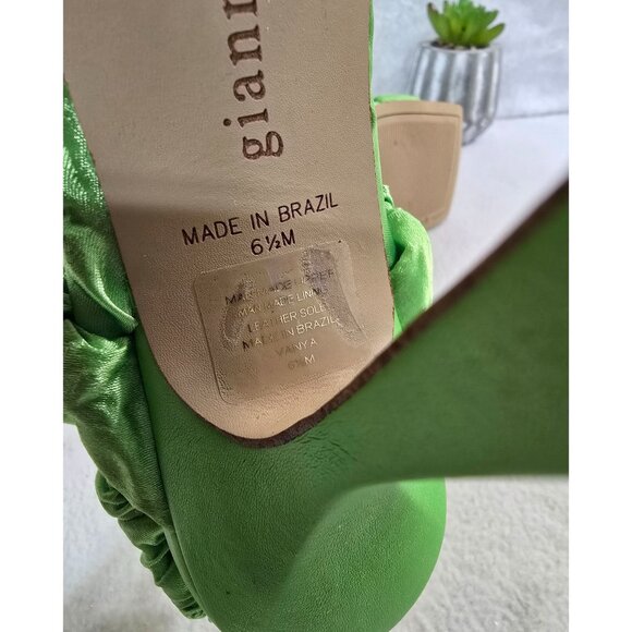 Gianni Bini  Vanya Matte Satin Scrunched Square Open Toe Dress Sandals Size  6.5 - Picture 8 of 13